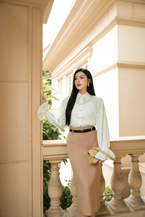 Sixdo White Organza Shirt